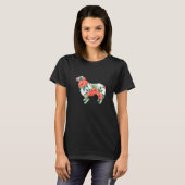 Border Collie Aloha Hawaiaanse Hond T-shirt (Voorkant volledig)