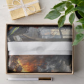 Border Collie als brandweerman - Tissuepapier (Geschenk)