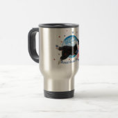 Border Collie American Pride Travel Mug Reisbeker (Voorkant links)