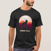 Border Collie and Mountain Premium T-shirt (Voorkant)