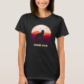 Border Collie and Mountain Premium T-shirt (Voorkant)