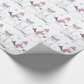 Border Collie and Snowman Cadeaupapier (Hoek)