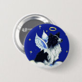 Border Collie Angel Pin Ronde Button 5,7 Cm (Voorkant /achterkant)