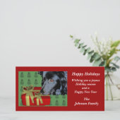 Border Collie Animal Christmas Holiday Kaart (Staand voorkant)