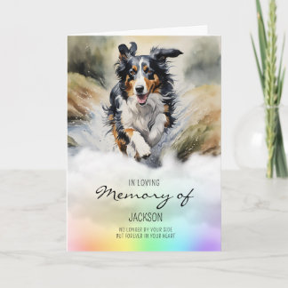 Border Collie aquarel hond verlies sympathie Kaart