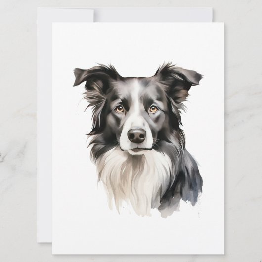 Border Collie Art Border Collie print Border Colli Save The Date (Voorkant)