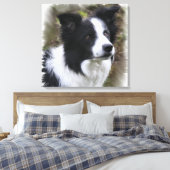 Border Collie Art Canvas Afdruk (Insitu (Slaapkamer))