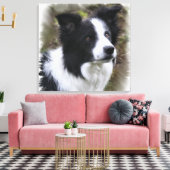 Border Collie Art Canvas Afdruk (Insitu (Woonkamer))