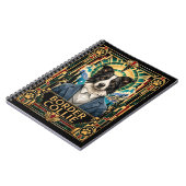 Border Collie, Art Deco-hond Notitieboek (Linkerzijde)