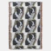 Border Collie Art Deken (Voorkant Verticaal)