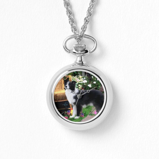 Border Collie Art Gifts Horloge (Voorkant)