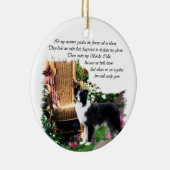 Border Collie Art Gifts Keramisch Ornament (Rechts)