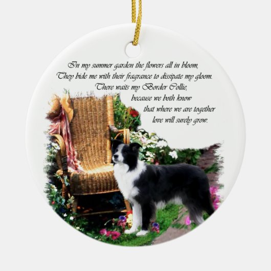 Border Collie Art Gifts Keramisch Ornament (Voorkant)