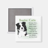 Border Collie Art Gifts Magneet (Voorkant / Achterkant)