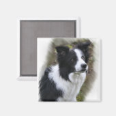 Border Collie Art Gifts Magneet (Voorkant / Achterkant)