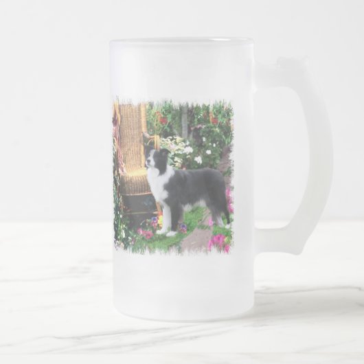 Border Collie Art Gifts Matglas Bierpul (Rechts)