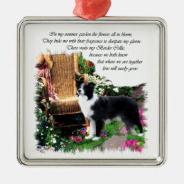Border Collie Art Gifts Metalen Ornament