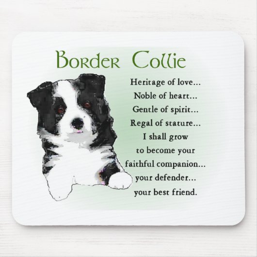 Border Collie Art Gifts Muismat (Voorkant)