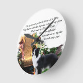 Border Collie Art Gifts Ronde Klok (Hoek)