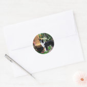 Border Collie Art Gifts Ronde Sticker (Envelop)