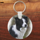 Border Collie Art Gifts Sleutelhanger (Voorkant)