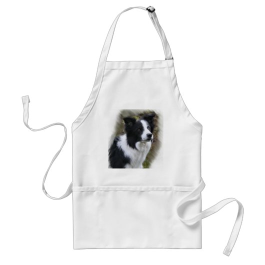 Border Collie Art Gifts Standaard Schort (Voorkant)