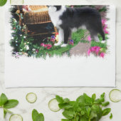 Border Collie Art Gifts Theedoek (Gevouwen)