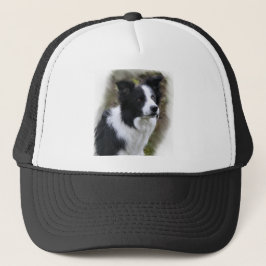 Border Collie Art Gifts Trucker Pet