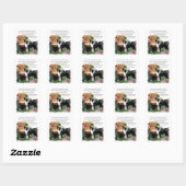 Border Collie Art Gifts Vierkante Sticker (Vel)