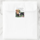 Border Collie Art Gifts Vierkante Sticker (Tas)