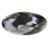 Border Collie Art Snijplank (Hoek)