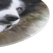 Border Collie Art Snijplank (Hoek)