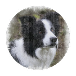 Border Collie Art Snijplank