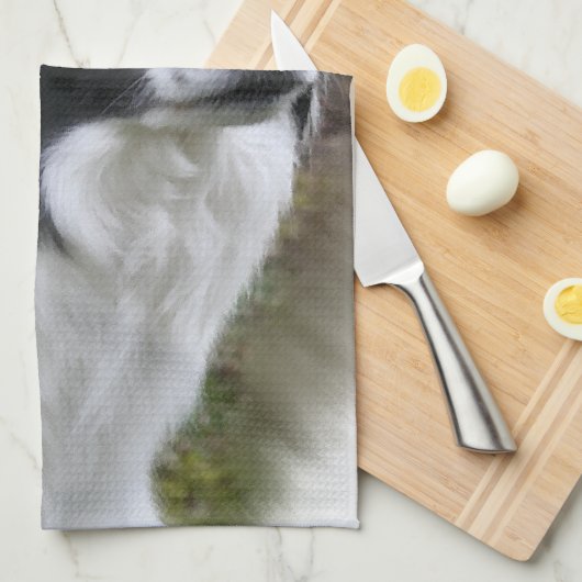 Border Collie Art Theedoek (Quarter Fold)