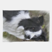Border Collie Art Theedoek (Horizontaal)