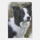 Border Collie Art Theedoek (Verticaal)