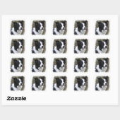 Border Collie Art Vierkante Sticker (Vel)