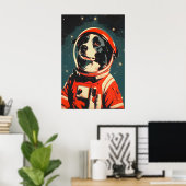 Border Collie Astronaut Poster, Border Collie Poster (Thuiskantoor)