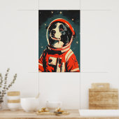 Border Collie Astronaut Poster, Border Collie Poster (Keuken)