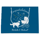 Border Collie-Baby shower Groot Cadeauzakje (Voorkant)