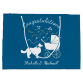 Border Collie-Baby shower Groot Cadeauzakje (Achterkant)
