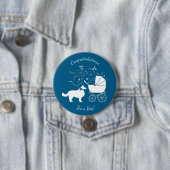 Border Collie-Baby shower Ronde Button 7,6 Cm (In situ)