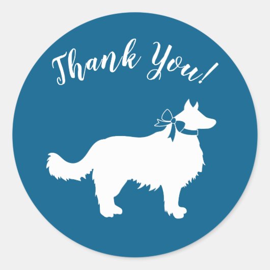 Border Collie-Baby shower Ronde Sticker (Voorkant)