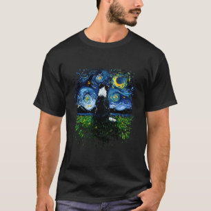 Border Collie Back Sterrennacht Impressionist Dog T-shirt