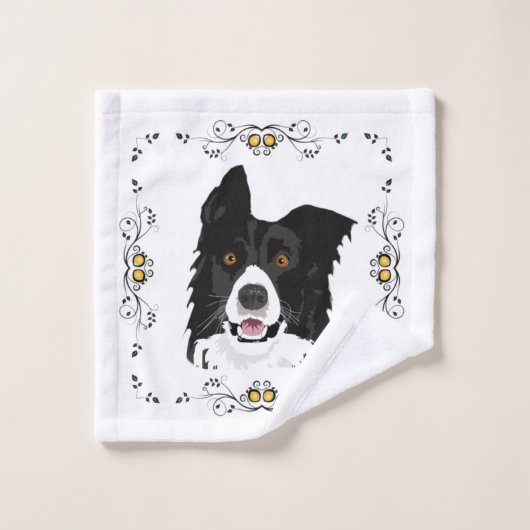 Border Collie  Bad Handdoek (Wasdoekje)