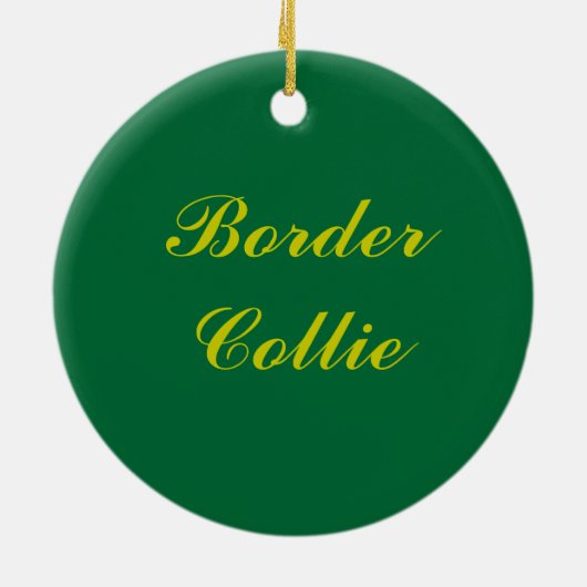 Border Collie Bamboo Tiki Bar Ornament (Achterkant)