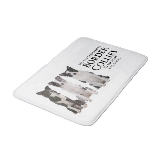 Border Collie Bath Mat (Gekanteld)