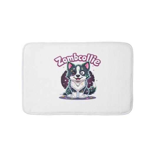 Border Collie BC Zombie Dog Halloween Essential T- Badmat (Voorkant)