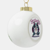 Border Collie BC Zombie Dog Halloween Essential T- Keramische Bal Ornament (Links)