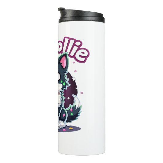 Border Collie BC Zombie Dog Halloween Essential T- Thermosbeker (Geroteerd rechts)